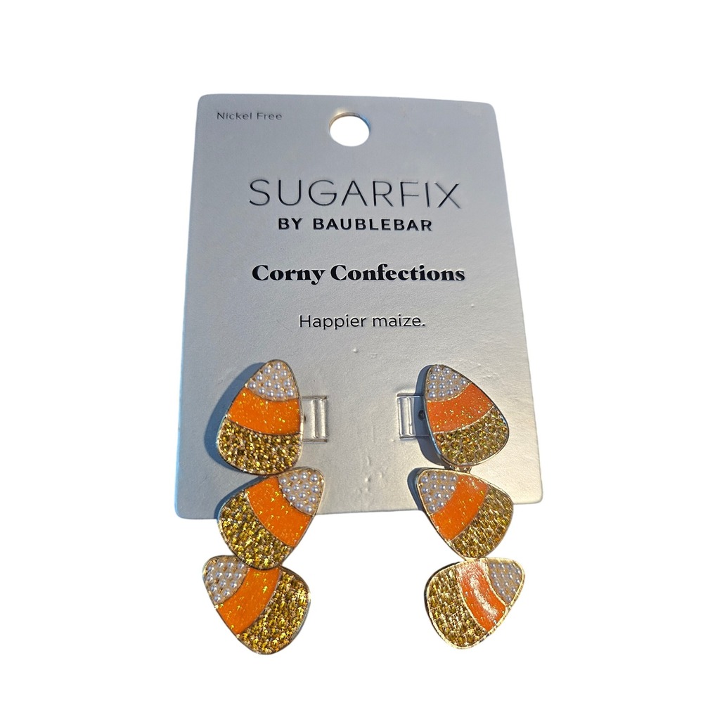 Sugarfix by Baublebar Corny Confections Candy Corn Post Drop Earrings Halloween